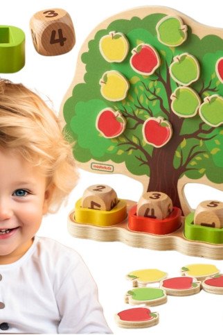 MASTERKIDZ Medinis Obuolių Medis - Skaičiavimo Mokymasis MASTERKIDZ Medinis Obuolių Medis - Skaičiavimo Mokymasis