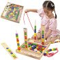KAROLIUKAI Montessori rūšiavimo ir varstymo žaidimas (104 vnt.)