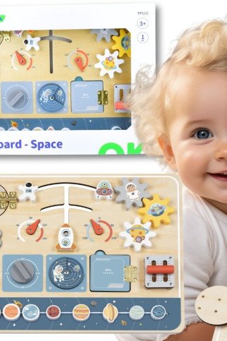 Medinis Montesorio mokomasis lenta „TOOKY TOY“ Astronauto Kosminė Laivas Medinis Montesorio mokomasis lenta „TOOKY TOY“ Astronauto Kosminė Laivas