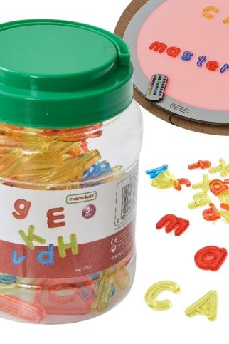 MASTERKIDZ Skaidrūs abėcėlės 52 spalvoti raštai skirti LED skydeliams MASTERKIDZ Skaidrūs abėcėlės 52 spalvoti raštai skirti LED skydeliams