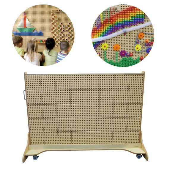 MASTERKIDZ laisvai stovinti kūrybiška STEM mokymo lentyna 166 x 125