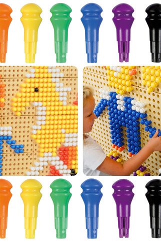 MASTERKIDZ Spalvoti smulkūs elementai moksliniam lentos žaidimui 512 vnt. 8 spalvos