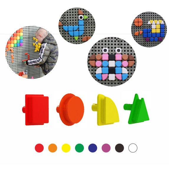MASTERKIDZ Geometrinių kištukų rinkinys (256 vnt.)