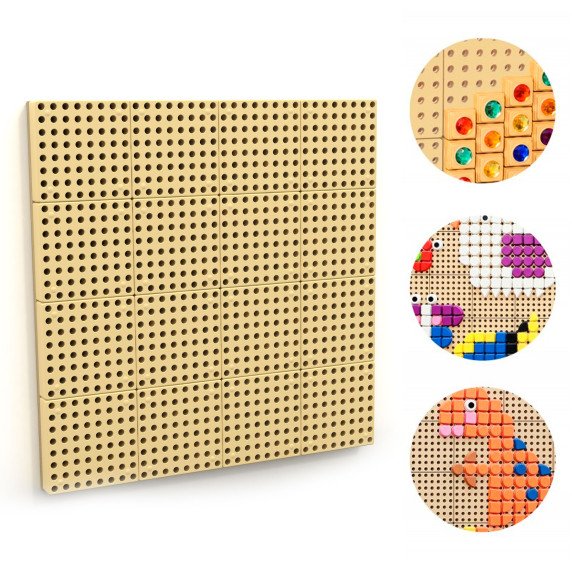 MASTERKIDZ STEAM Kūrybinė sienos panelė + montavimo panelė (80 x 80 cm)