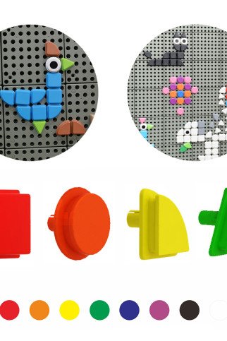 MASTERKIDZ Geometrinių formų kištukų rinkinys STEAM lentoms (64 vnt.) MASTERKIDZ Geometrinių formų kištukų rinkinys STEAM lentoms (64 vnt.)