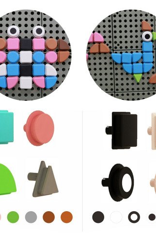 MASTERKIDZ Geometrinių formų smeigtukų komplektas (64 vnt.) MASTERKIDZ Geometrinių formų smeigtukų komplektas (64 vnt.)