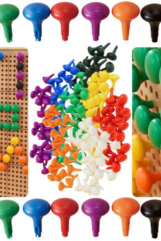 MASTERKIDZ įvairiausi žaisliukai STEM lentai 128 vnt. - 8 spalvos MASTERKIDZ įvairiausi žaisliukai STEM lentai 128 vnt. - 8 spalvos