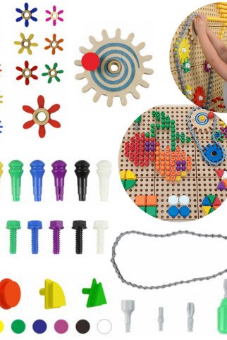 MASTERKIDZ Aksesuarų rinkinys, maišelis, smeigtukai, įrankiai 352 vnt. MASTERKIDZ Aksesuarų rinkinys, maišelis, smeigtukai, įrankiai 352 vnt.
