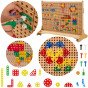 MASTERKIDZ Geometrinių figūrų konstruktorius STEAM sienų panelėms (260 vnt.)