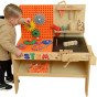 MASTERKIDZ Medinis STEAM darbastalis su priedais (85 x 50 cm)