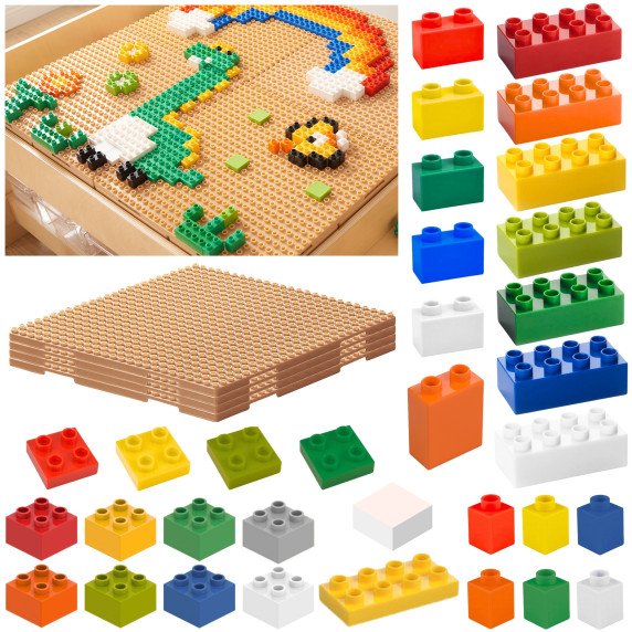 MASTERKIDZ STEM statybos blokų rinkinys 563 vnt. su skydeliais 4 vnt.