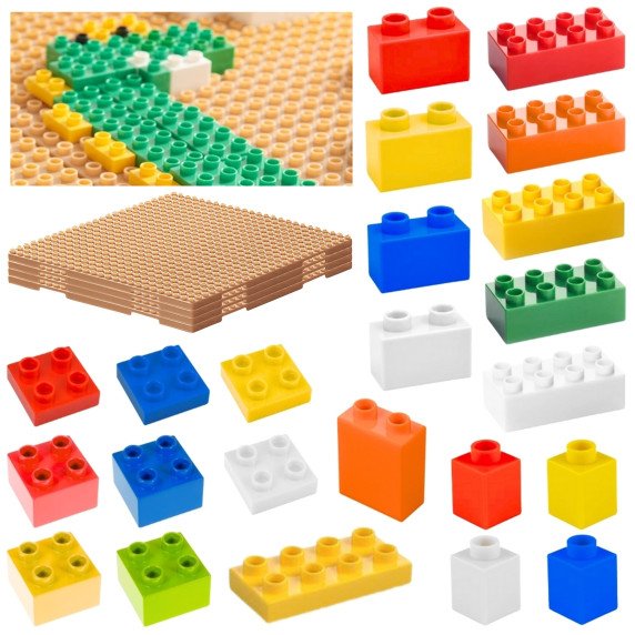 MASTERKIDZ STEM Kaladėlių rinkinys 135 vnt. su 4 vnt. dėklais.