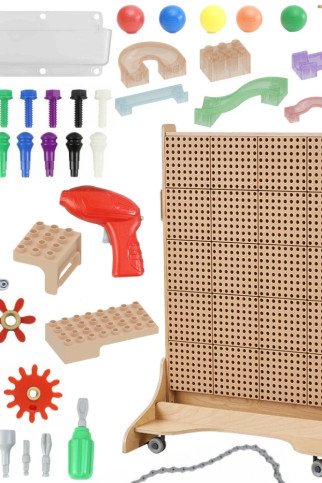 MASTERKIDZ Kūrybinė STEAM lenta ant ratukų + Priedų rinkinys (125 X 86 cm) MASTERKIDZ Kūrybinė STEAM lenta ant ratukų + Priedų rinkinys (125 X 86 cm)
