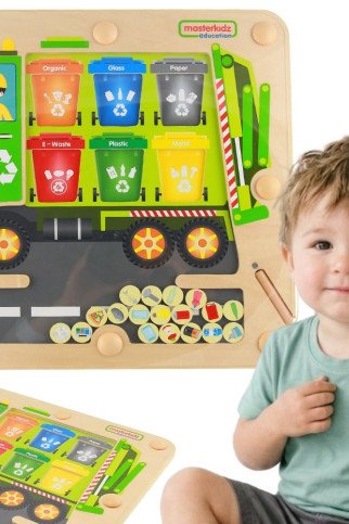 MASTERKIDZ Magnetinė lentelė su atliekų rūšiavimu Montesori pervežimo automobilis MASTERKIDZ Magnetinė lentelė su atliekų rūšiavimu Montesori pervežimo automobilis
