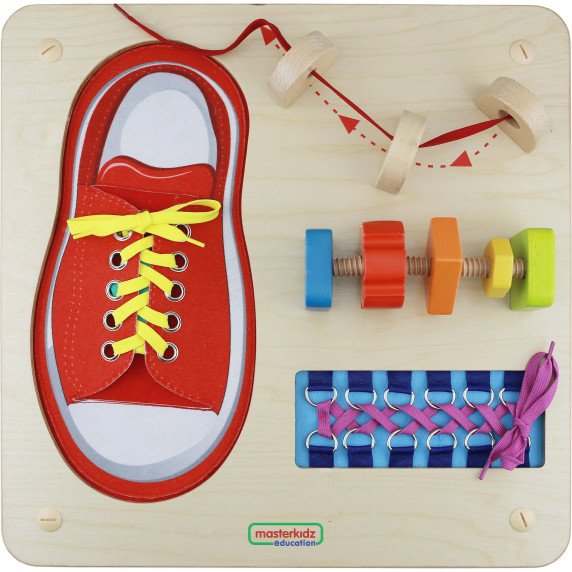 MASTERKIDZ Lavinamoji rankų miklumo - rišimo lenta