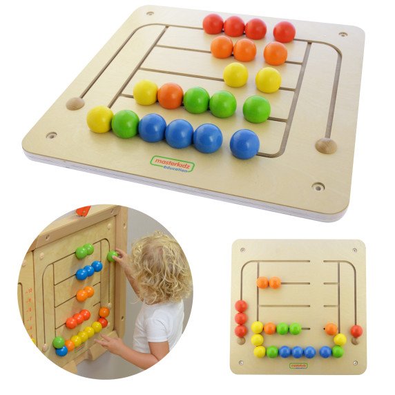MASTERKIDZ Montessori karoliukų labirinto lentelė