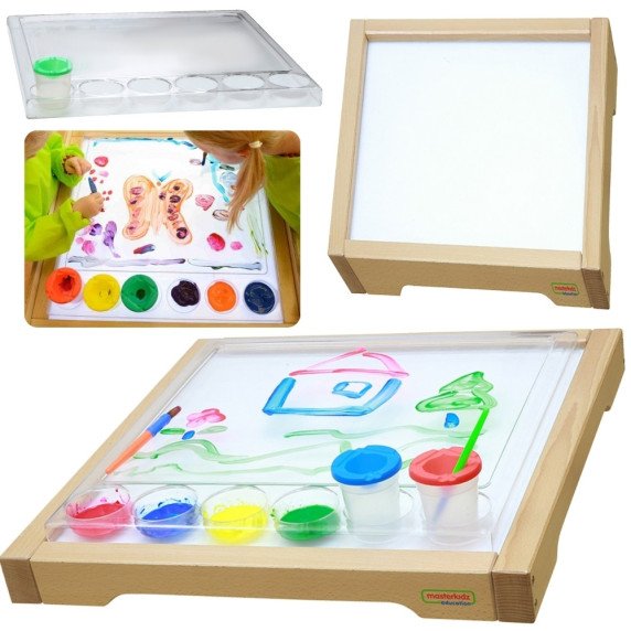 MASTERKIDZ sensorinis LED padėklas + permatomas tapybos padėklas