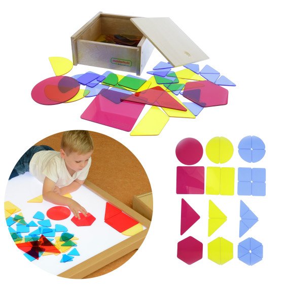 MASTERKIDZ Skaidrios geometrinės formos (51 vnt.)