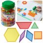 MASTERKIDZ Skaidrios geometrinės figūros (140 vnt.)