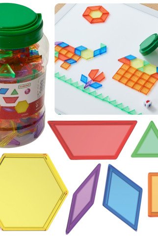 MASTERKIDZ Montessori tangramo mozaikos blokų rinkinys 140 vnt.