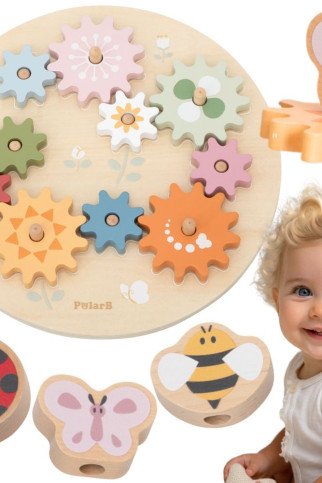 VIGA PolarB mediniai įvairiaspalviai Montessori ratai VIGA PolarB mediniai įvairiaspalviai Montessori ratai