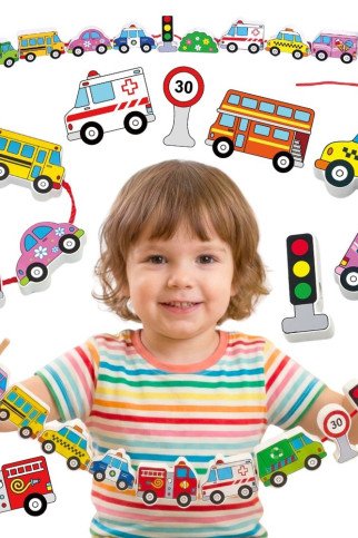 VIGA Mediniai Blokai Medinis Siuvimas Automobiliai VIGA Mediniai Blokai Medinis Siuvimas Automobiliai