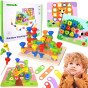 TOOKY TOY Daugiafunkcinė Lentos Rinkinys Su Spalvotais Varžtais Mokomosios Formos