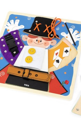 VIGA Medinis manipuliavimo lentos su spaustuvais ir užraktais Montessori burtininkas VIGA Medinis manipuliavimo lentos su spaustuvais ir užraktais Montessori burtininkas