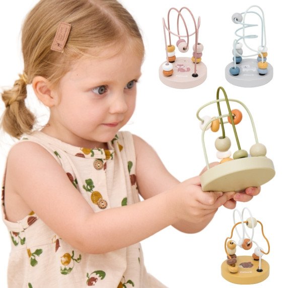 Medinis lavinamasis labirintas su karoliukais (1 vnt.)