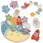 TOOKY TOY Kosminė Miego Mėnulis Balansavimo Medinis Įsimetimo Montesorio Kosmosas
