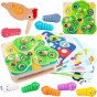 TOOKY TOY 2-ių-1 Medinis Arkadinis Žaidimas Traukite Vabzdžius vaikams