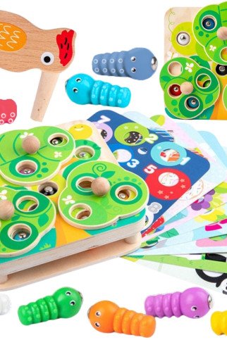 TOOKY TOY 2-ių-1 Medinis Arkadinis Žaidimas Traukite Vabzdžius vaikams TOOKY TOY 2-ių-1 Medinis Arkadinis Žaidimas Traukite Vabzdžius vaikams