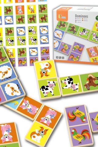 ŪKIO GYVŪNAI Medinis domino žaidimas ŪKIO GYVŪNAI Medinis domino žaidimas