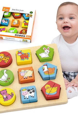 FORMŲ DERINIMAS Medinė montessori dėlionė FORMŲ DERINIMAS Medinė montessori dėlionė