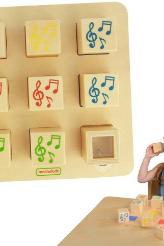 MASTERKIDZ Medinis jutiklinis rūšiavimo žaislas su garsais, Montesori MASTERKIDZ Medinis jutiklinis rūšiavimo žaislas su garsais, Montesori