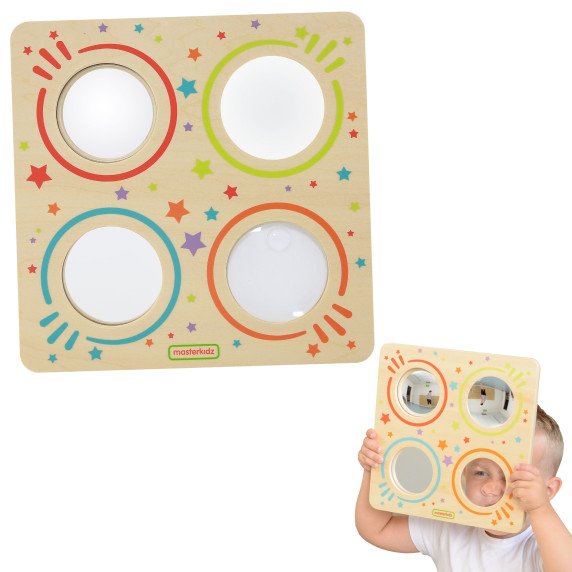 MASTERKIDZ Montessori jutimo veidrodis su lęšiais ir lenktais stiklais
