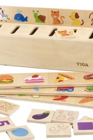 VIGA Medinis Edukacinis Rūšiavimo Žaidimas Gyvūnai Vaisiai Daržovės Montessori VIGA Medinis Edukacinis Rūšiavimo Žaidimas Gyvūnai Vaisiai Daržovės Montessori