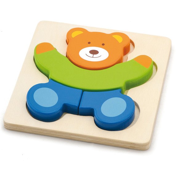 VIGA Kūdikio pirmoji Medinė puzzle Meškiukas
