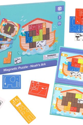 TOOKY TOY Magnetinis Montesori galvosūkis Loginis galvosūkis Tetris Nojaus Arkas 26 vnt. TOOKY TOY Magnetinis Montesori galvosūkis Loginis galvosūkis Tetris Nojaus Arkas 26 vnt.