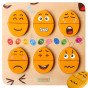 MASTERKIDZ Mediniai kiaušiniai emocijų mokymo lentelėje - Koks Humoras? Montessori