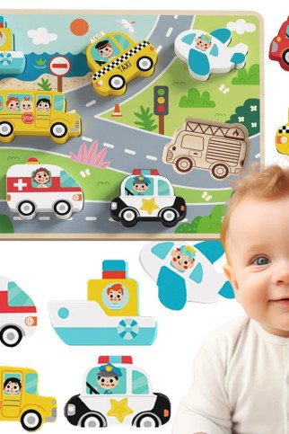 TOOKY TOY Mediniai Montessori galvosūkiai Transporto priemonės Automobiliai Lėktuvas Laivas Miestas Atitikimas Formos TOOKY TOY Mediniai Montessori galvosūkiai Transporto priemonės Automobiliai Lėktuvas Laivas Miestas Atitikimas Formos