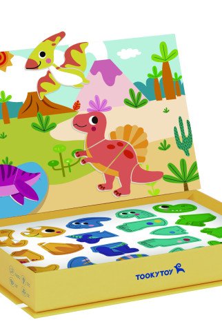 TOOKY TOY Magnetinis Puzzle Dinozaurų Puzzle