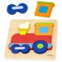 VIGA Medinis Montesori išsilavinimo puzzle traukinys