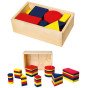 Mediniai Dienes blokai geometriniai figūros Viga Toys Montessori