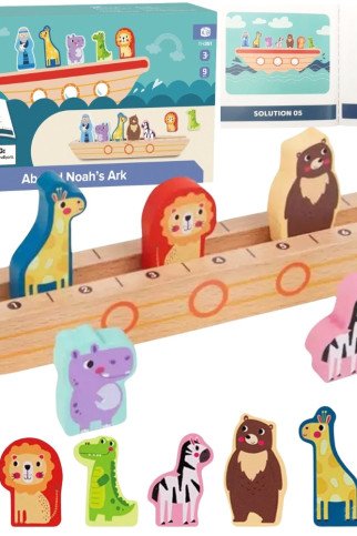 TOOKY TOY Medinis galvosūkis vaikams Nojus ir gyvūnai TOOKY TOY Medinis galvosūkis vaikams Nojus ir gyvūnai