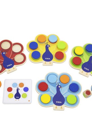VIGA medinis matematikos spalvų žaidimas Paukščio uodega Montessori + kortelės VIGA medinis matematikos spalvų žaidimas Paukščio uodega Montessori + kortelės