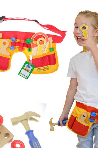 MASTERKIDZ Dirbininko įrankių diržas 12 vnt. MASTERKIDZ Dirbininko įrankių diržas 12 vnt.