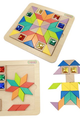 MASTERKIDZ Mokymosi rusys Montessori spalvų ir formų mokymosi mozaikos galvosūkis MASTERKIDZ Mokymosi rusys Montessori spalvų ir formų mokymosi mozaikos galvosūkis