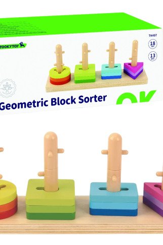 TOOKY TOY Formų rikiavimo žaislas su įvairiais Montessori blokais TOOKY TOY Formų rikiavimo žaislas su įvairiais Montessori blokais