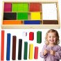 VIGA mediniai mokomieji lazdelės matematiniai Cuisenaire blokai